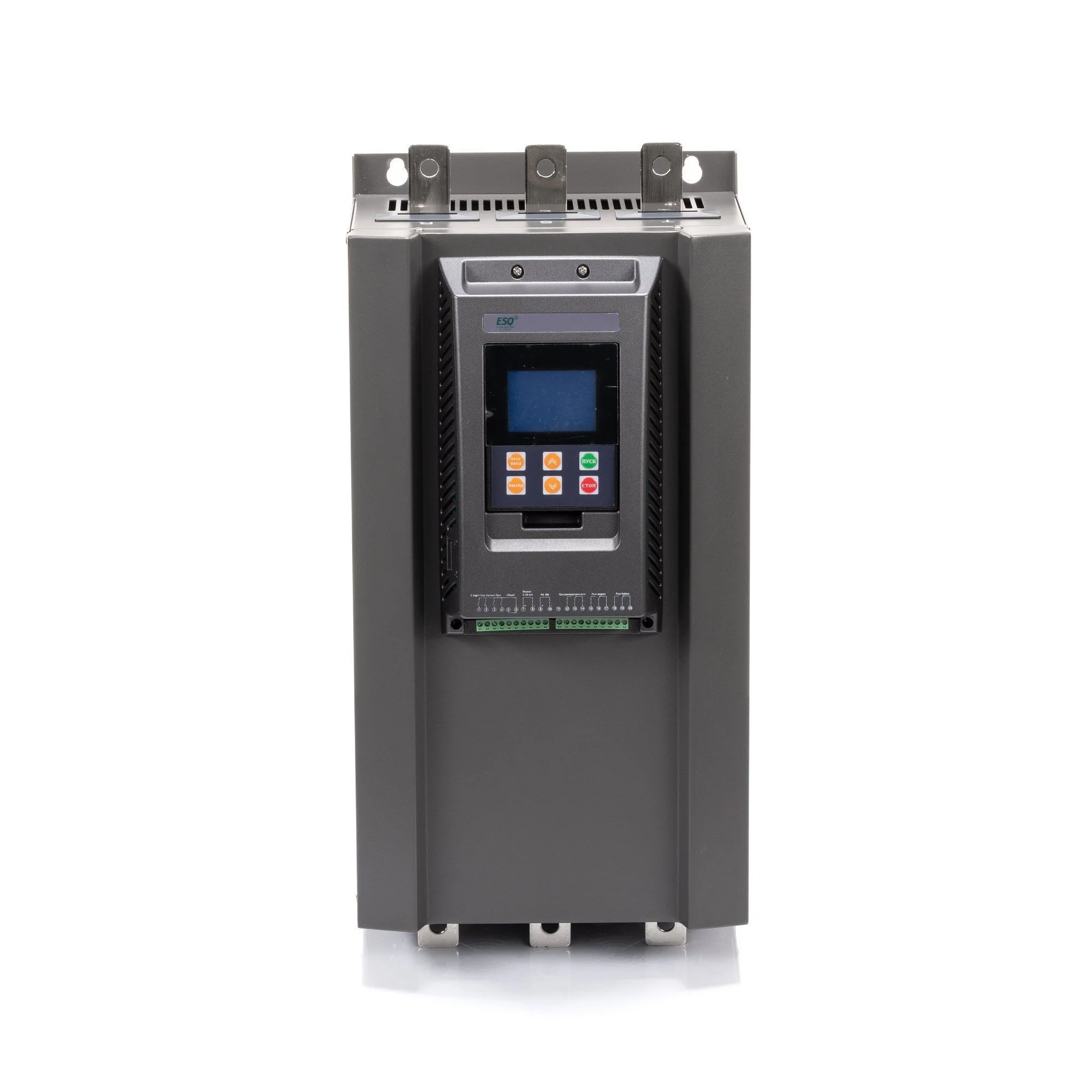 Устройство плавного пуска ESQ-GS7-200 (400А, 380В, 200кВт, встроенный шунтирующий контактор)
